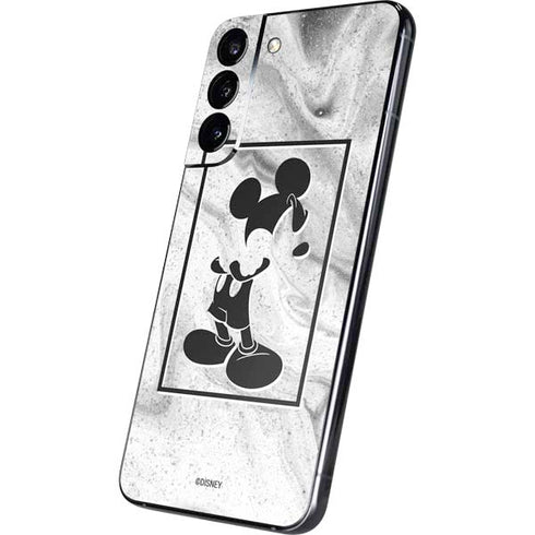 Disney Mickey Mouse Shape on Marble Galaxy S22 Plus Skin